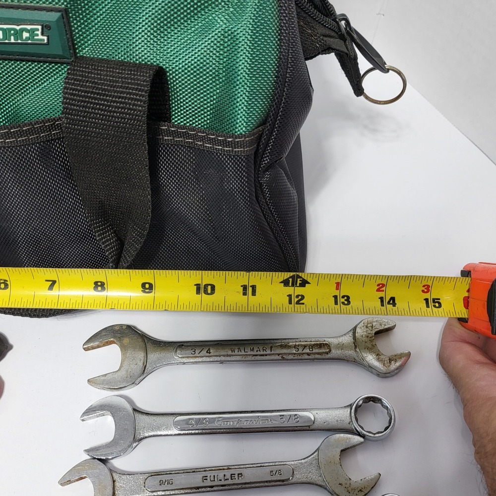 Masterforce Tool Bag with 11pc Wrench Set Craftsman Ace Fuller Gedore Mixed Lot* - Picture 7 of 8